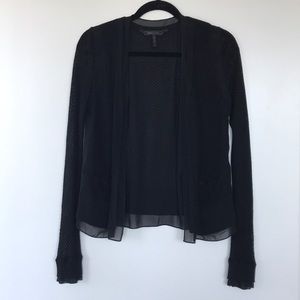 Bcbg black fine cardigan